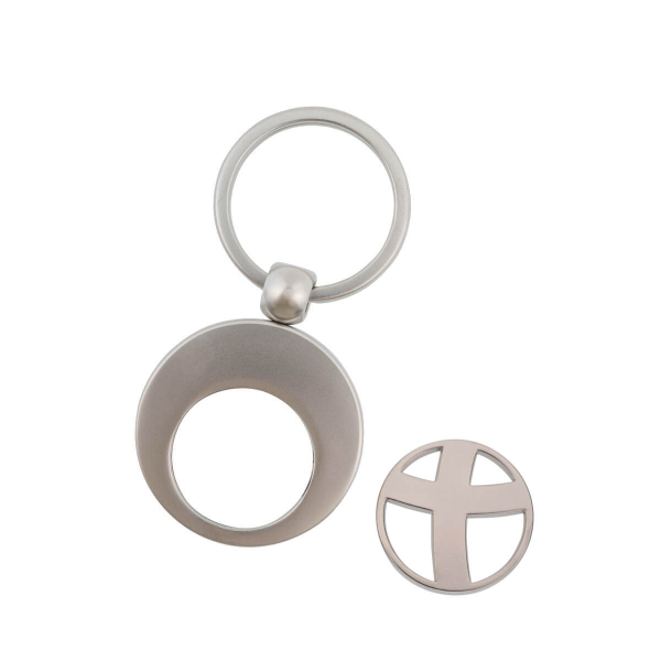 Schlüsselanhänger "Kreuz" - mit Einkaufswagenchip