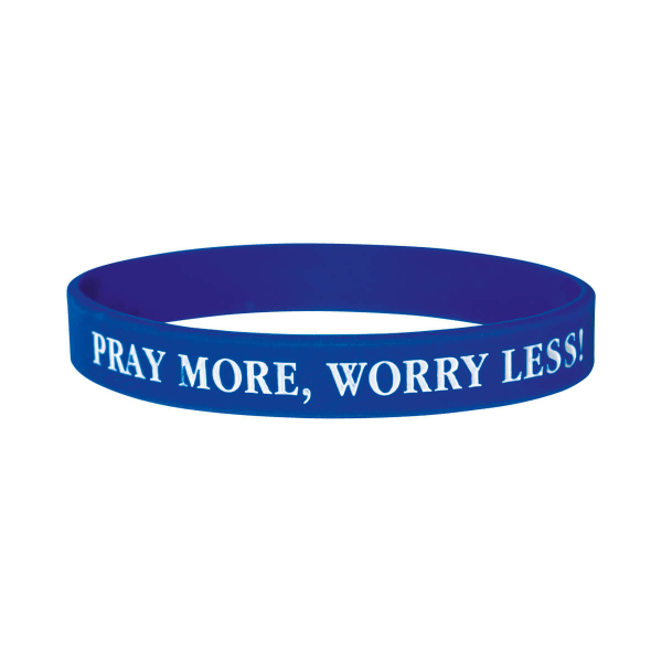 Armband "Pray more" - Blau