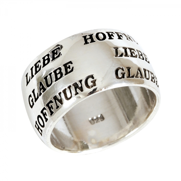 Ring "Liebe, Glaube, Hoffnung"- 925er Sterlingsilber