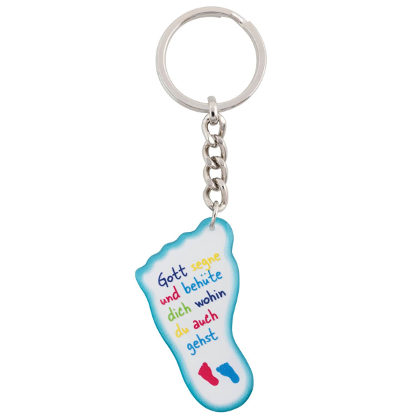 Schlüsselanhänger Fuß "Gott segne und behüte dich..."