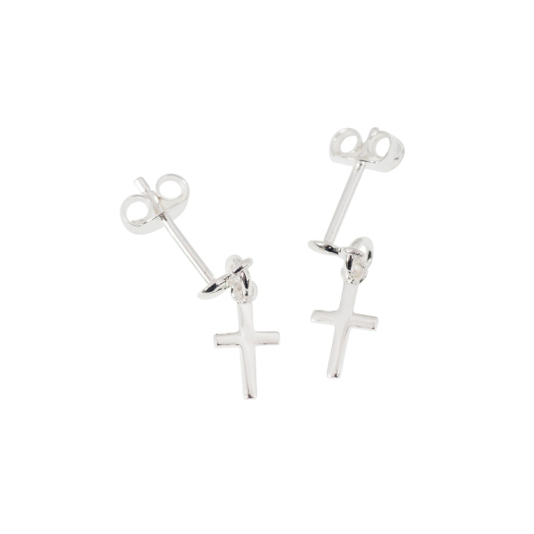 Ohrstecker "Kreuz-Mini" - 925er Sterlingsilber