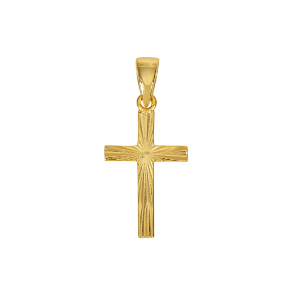Anhänger Kreuz - vergoldet diamantiert