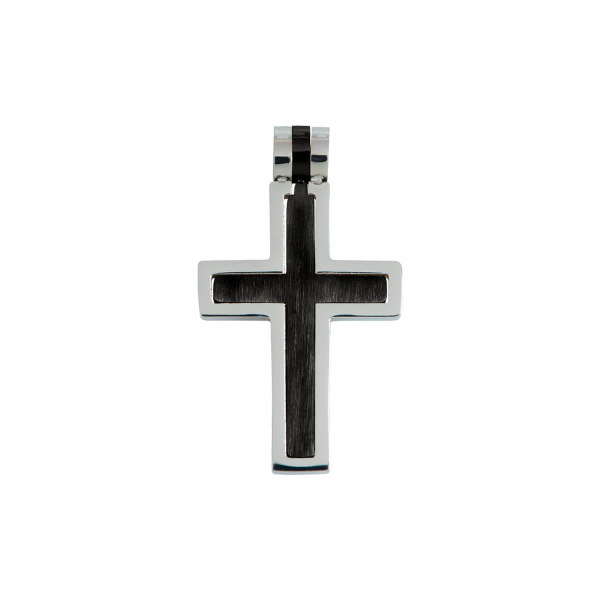 Anhänger Kreuz 2-teilig, innen schwarz