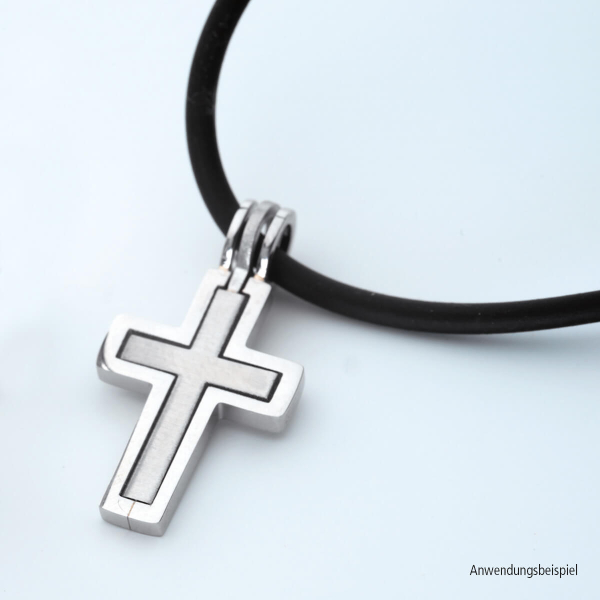 Anhänger Kreuz 2-teilig, goldfarben