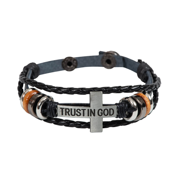 Lederarmband - Trust in God