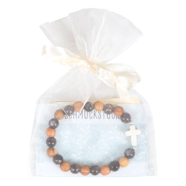 Perlenarmband mit Kreuz