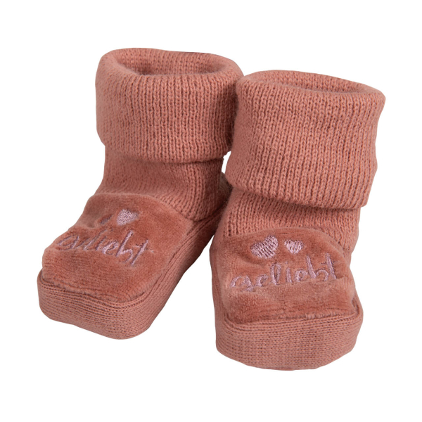 Baby-Söckchen "geliebt" altrosa