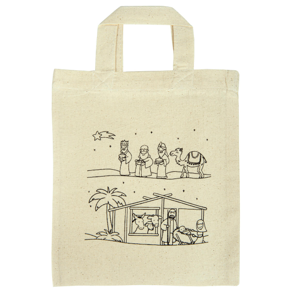 Baumwolltasche "Krippe" zum Ausmalen