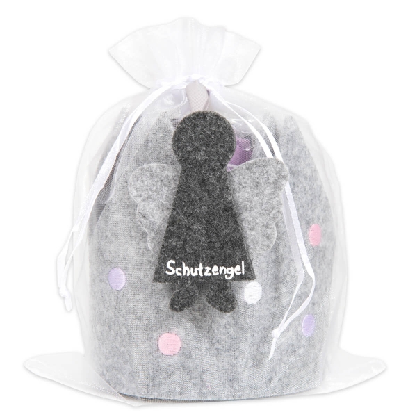 Geburtstagskrone Filz - hellgrau-rosa