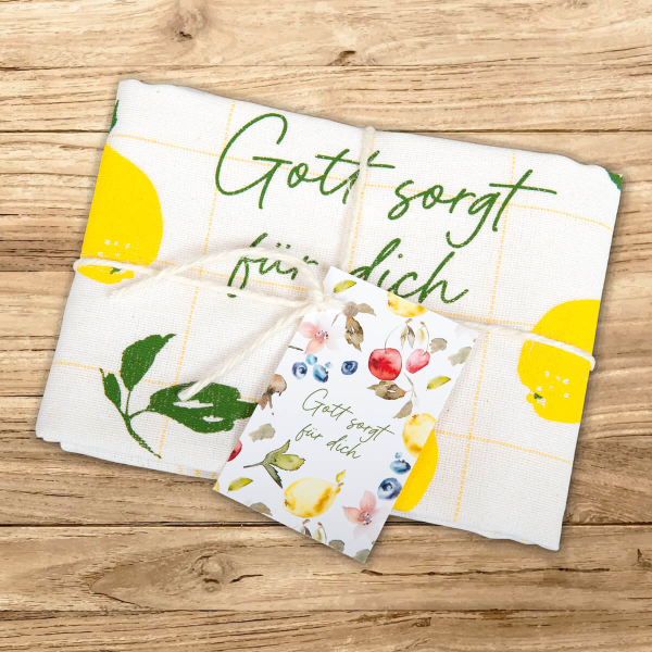 Geschirrtuch - Gott sorgt für dich