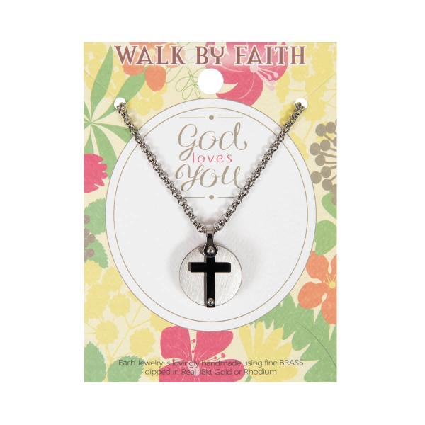 Herren-Halskette Kreuz-Plakette