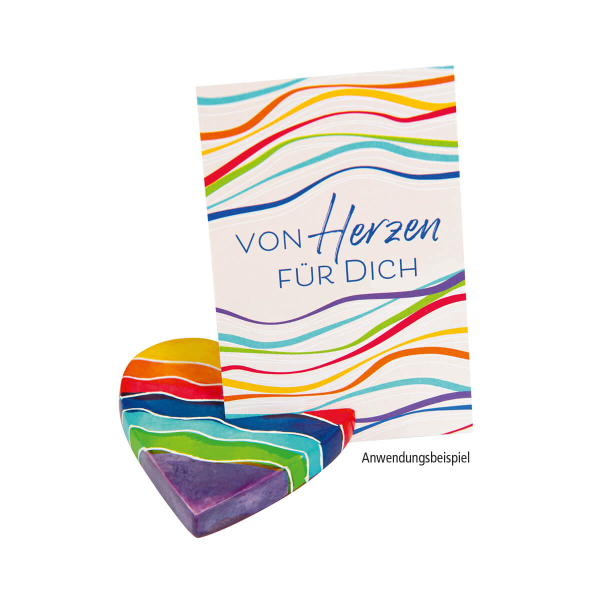 Kartenhalter "Herz" - Speckstein