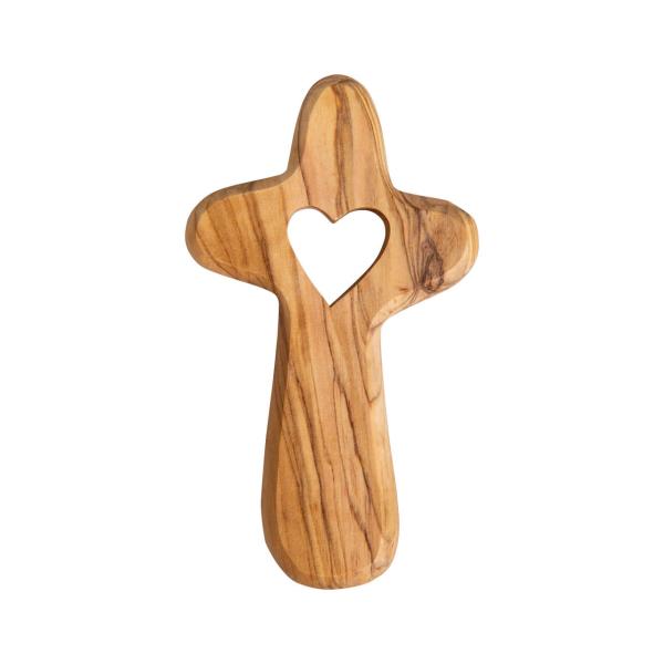 Handschmeichler Kreuz/Herz aus Olivenholz Handschmeichler Kreuz/Herz aus Olivenholz