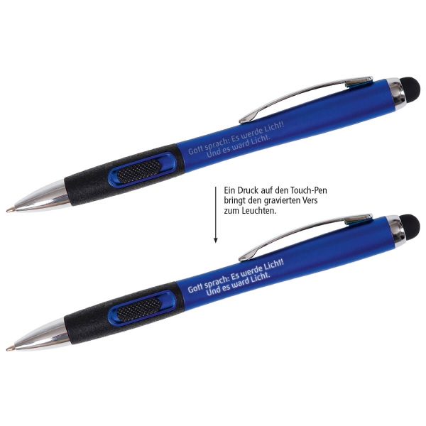 Kugelschreiber "Es werde Licht..." mit Lichteffekt