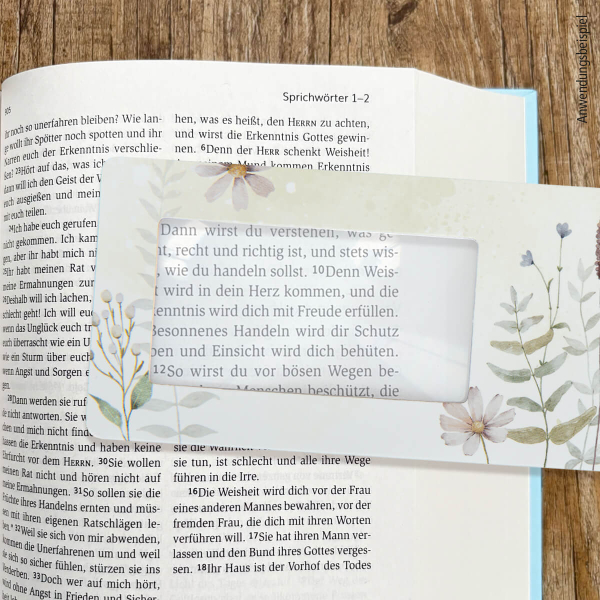 Lesezeichen-Lupe "Groß sind die Werke des Herrn..."