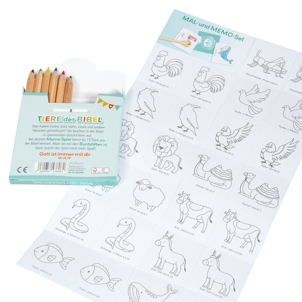 Mal- und Memo-Set "Tiere der Bibel" - Motiv Löwe