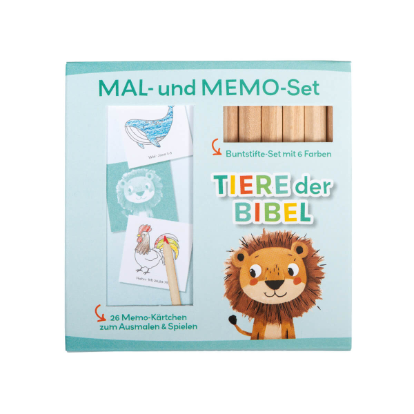 Mal- und Memo-Set "Tiere der Bibel" - Motiv Löwe