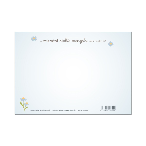 Postkarte Schäfchen "Der Herr ist mein Hirte"