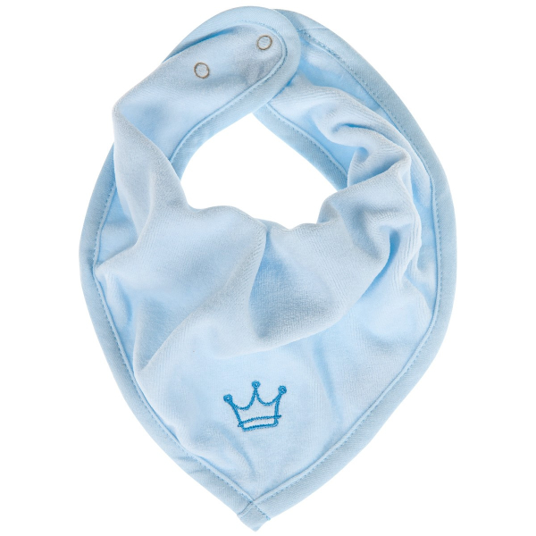 Baby Bandana "Krönchen" - hellblau