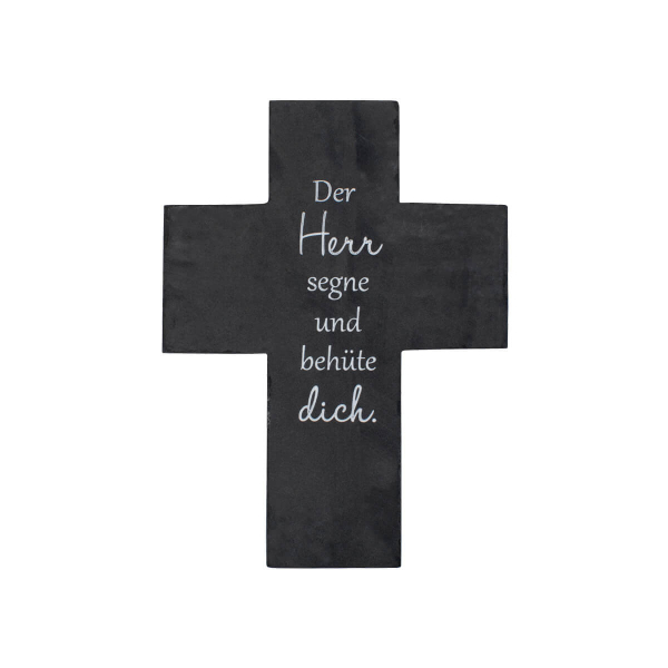 Schiefer Kreuz "Der Herr segne und behüte dich." - Klein