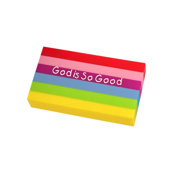 Radiergummi Regenbogen "Gott liebt dich so wie du bist" / "God is so good"