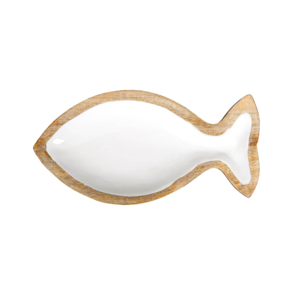 Dekoschale "Fisch" aus Mangoholz klein