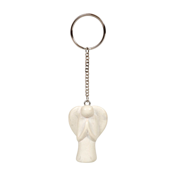 Schlüsselanhänger Speckstein Engel