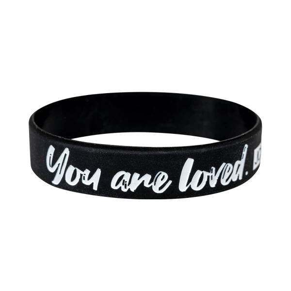 Silikonarmband You are loved - John 3:16 - schwarz
