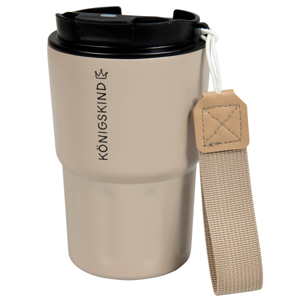 Edelstahl-Thermobecher Königskind - sandfarben