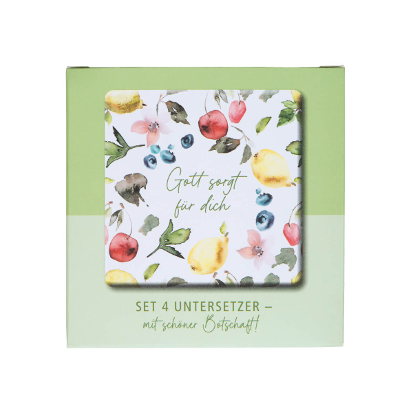 Untersetzer-Set Gott sorgt für dich