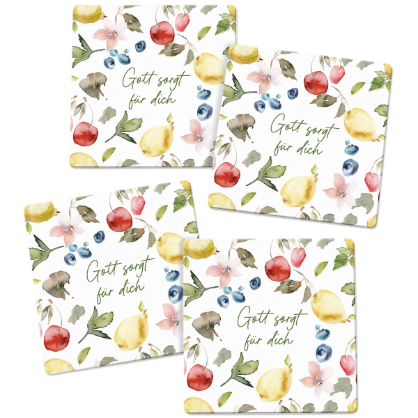 Untersetzer-Set Gott sorgt für dich