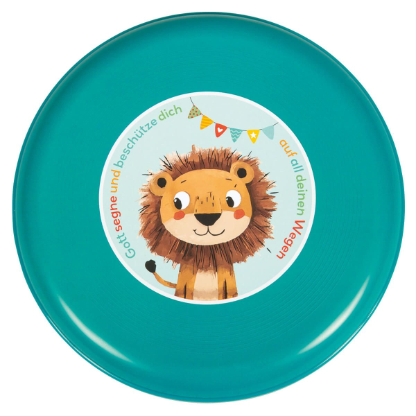 Wurfscheibe "Gott segne und beschütze dich auf all deinen Wegen" - Motiv Löwe