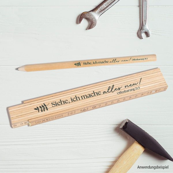 Zollstock aus Holz - Jahreslosung 2026