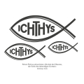 Ichthys-Fischaufkleber (4er Set)