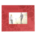 Bilderrahmen "Friends are a gift from God" - rot